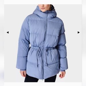 Sweaty Betty Alta Puffer Jacket Dusk Blue Size Medium